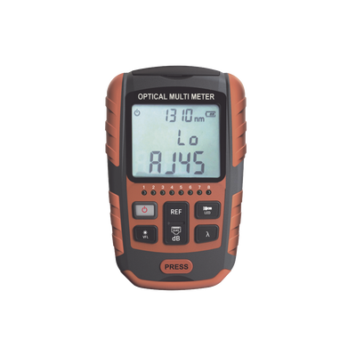 Medidor de Potencia Óptica (MINI OPM) / Versión Reducida / Compatible con Fibra Óptica Multimodo y Monomodo / Soporta conectores SC  ST Y FC / Incluye Función de VFL 2 mW / Incluye función para probar Cables RJ45