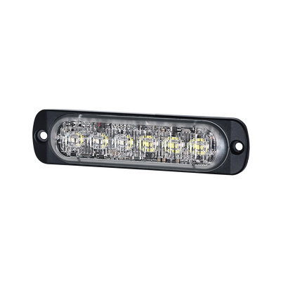 Luz Auxiliar de 12 LED  Rojo/Azul  SAE  Bisel Negro  Lente Transparente