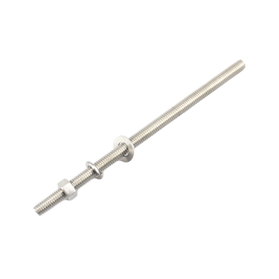 Kit de 10 Varillas Roscadas de 3/8 x 9.5 in  con Arandelas Planas  Arandelas de Seguridad y Tuercas.