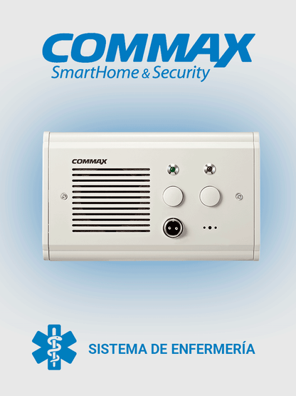 COMMAX JNS4CS - Subestación de cama para sistema de llamado de enfermería / Comunicación por voz con la unidad  JNS70MN / Soporta botón pulsador CC200 y botones de emergencia