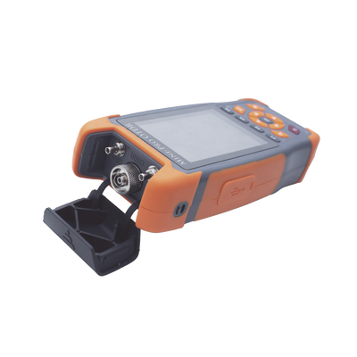 Medidor de Potencia Óptica (OPM) para Fibra Óptica en Redes FTTx / Soporta 3 Longitudes de Onda: 1310nm   1490nm y 1550nm / Incluye Función VFL 10mW / Incluye Función para Probar de cables RJ45 / Recargable