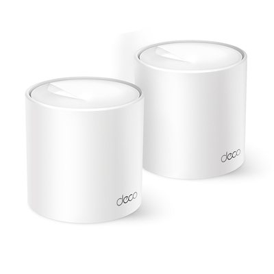 Kit 2 Routers Inalámbricos MESH Interior para Hogar / Doble Banda Wi-Fi 6 AX1500 Mbps / 2 Puerto Gigabit WAN/LAN / 2 Antenas Internas / Administración Mediante la App Deco (iOS  Android) / Protección HomeShield