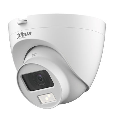 DAHUA HAC-HDW1500CLQ-IL-A - Camara Domo de 5 Megapixeles/ Iluminación Dual Inteligente + FullColor/ Lente de 2.8 mm/ 106 Grados de Apertura/ 20 Metros de IR y Luz Visible/ Microfono Integrado/ IP67/ Soporta: CVI/CVBS/AHD/TVI/