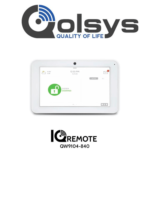 QOLSYS IQREMOTE - QW9104-840 Panel Touch Secundario de 7”Compatible con IQ Panel 4  IQ Hub  IQ4 Hub  IQ Pro y IQ Panel 2 Plus.  Cámara de 5MP Embebida y Control Completo de las funciones de seguridad  y Z-Wave