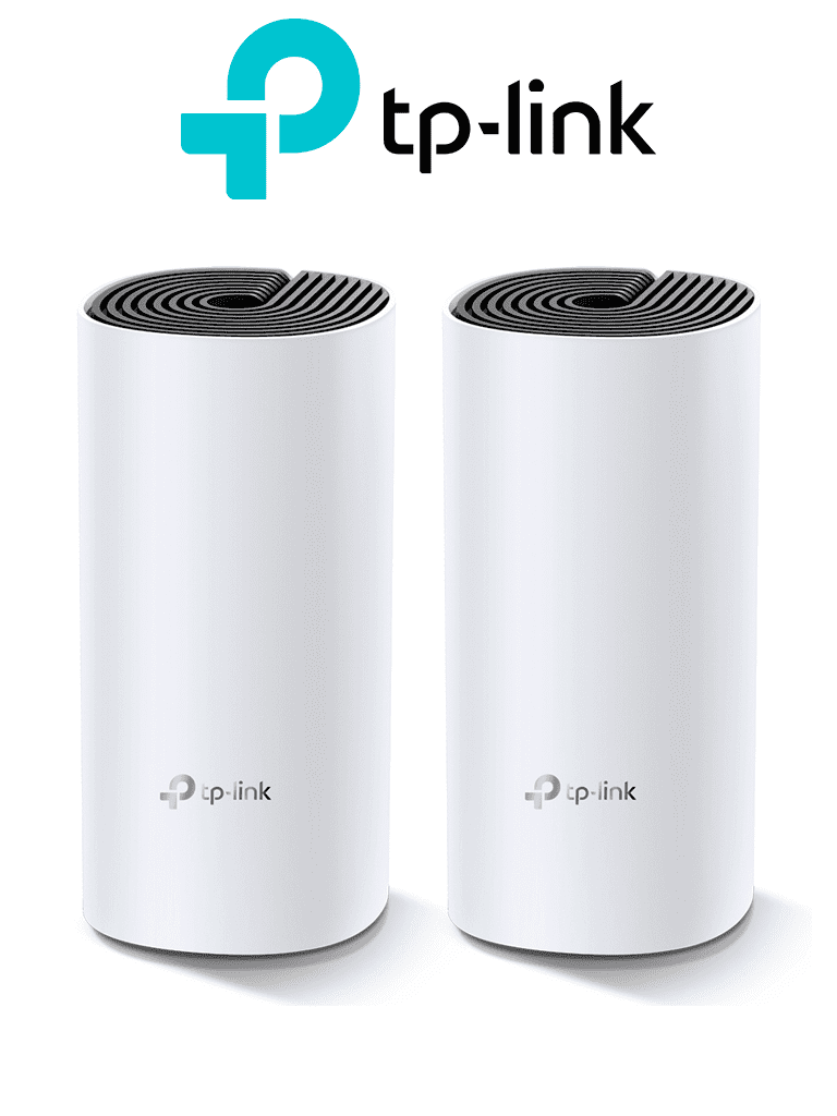 TP-LINK DECO M4 (2-Pack) -  Kit de 2 routers inalámbricos MESH para interior y hogar de doble banda Wi-Fi 5 AC1200 Mbps  con 2 puertos Gigabit WAN/LAN  2 antenas internas y administración mediante la app Deco (iOS  Android). (2 piezas)  #TP9