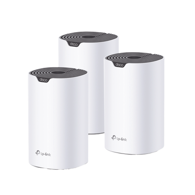 Kit 3 Routers Inalámbricos MESH Interior para Hogar / Doble Banda Wi-Fi 5 AC1900 Mbps / 3 Puerto Gigabit WAN/LAN / 3 Antenas Internas / Administración Mediante la App Deco (iOS  Android)