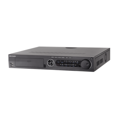 DVR 32 Canales TurboHD + 32 Canales IP / 8 Megapixel (4K) / 4 Bahías de Disco Duro / Audio por coaxitron / RAID 0 1 5 6 10 / POS / Acusense / 16 Entradas de Alarma