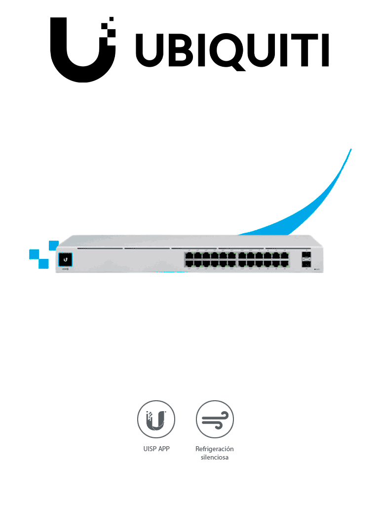 UBIQUITI USW-24 UniFi Switch Capa 2 de 24 puertos 10/100/1000 Mbps más 2 puertos 1G SFP  con pantalla informa#ENE2