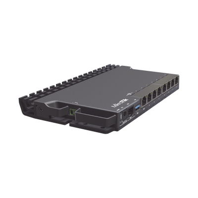 (RB5009UG+S+IN) RouterBoard  CPU 4 Núcleos  8 Puertos Gigabit  1 SFP+  Solo RouterOS v7