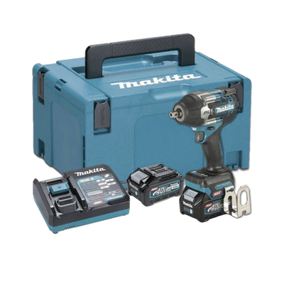 Llave de Impacto BL con Cuadro de 1/2"  4 Velocidades eléctricas  Incluye 2 baterías Li-ION de 40 V  cargador rápido y maletín Makpac.