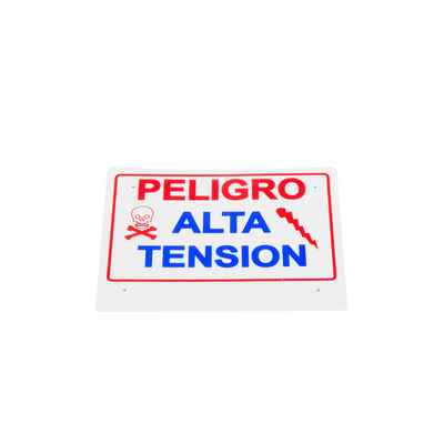 Letrero de peligro para cercas electrificadas  de alta durabilidad (21 x 13 cm)