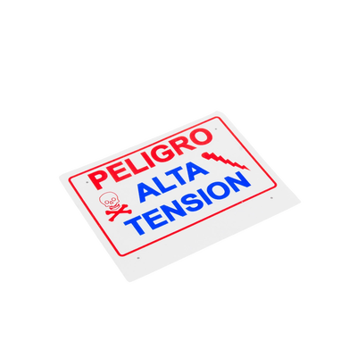 Letrero de peligro para cercas electrificadas  de alta durabilidad (21 x 13 cm)