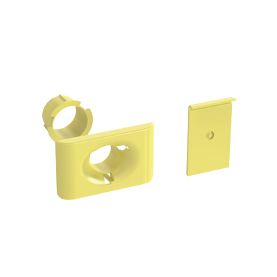 Accesorio de Salida a Tubo De 1.5 in (38 mm)  Para Canaletas FiberRunner 4X4  6X4  o 12X4  Color Amarillo