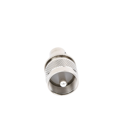 Adaptador en Línea para 50 Ohm  Conector BNC Hembra-UHF Macho (PL-259)  Níquel/ Plata/ Delrin.