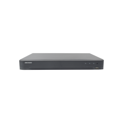 DVR 4 Megapixel / 24 Canales TURBOHD + 8 Canales IP / 2 Bahías de Disco Duro / 1 Canal de Audio / Videoanalisis
