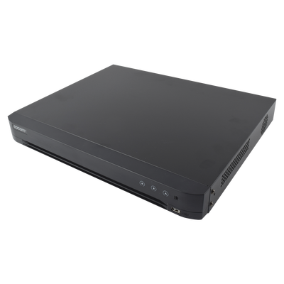 DVR 4 Megapixel / 32 Canales TURBOHD + 8 Canales IP / 2 Bahías de Disco Duro / 1 Canal de Audio