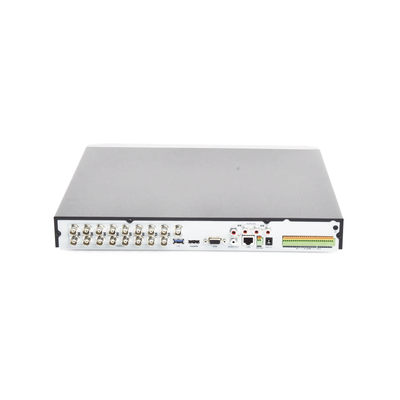 (ACUSENSE / Evita Falsas Alarmas) DVR 4K / 16 Canales TURBOHD + 16 Canales IP /  2 Bahía de Disco Duro / Audio por Coaxitron / Salida de Vídeo en 4K / Entrada Salida de Alarma
