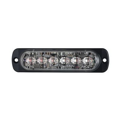 Luz Auxiliar de 12 LED  Rojo/Azul  SAE  Bisel Negro  Lente Transparente