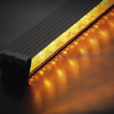 Barra de luces de 8 Módulos  32 LED  47 pulgadas  Ámbar  SAE Clase 1  Con Controlador de 8 interruptores