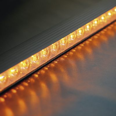 Barra de luces de 8 Módulos  32 LED  47 pulgadas  Ámbar  SAE Clase 1  Con Controlador de 8 interruptores