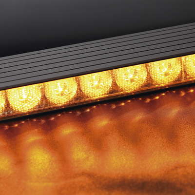 Barra de luces de 8 Módulos  32 LED  47 pulgadas  Ámbar  SAE Clase 1  Con Controlador de 8 interruptores