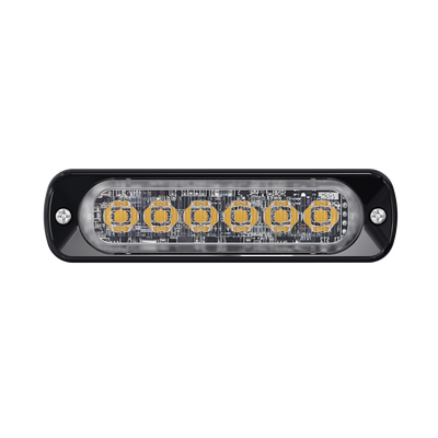 Luz Auxiliar de 6 LED  Azul  Bisel Negro  Lente Transparente