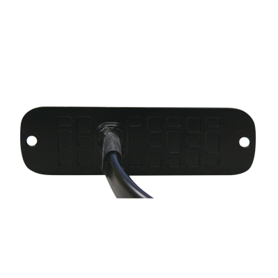 Luz Auxiliar de 3 LED  Roja  SAE  12-24 Vcd  Lente transparente