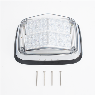 Luz de advertencia de 8 X 6"  Color Rojo / Claro  SAE   IP67  Ideal para Ambulancias