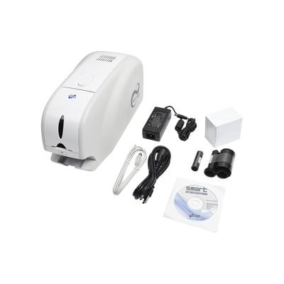 kit impresora de tarjetas PVC/ Una Cara / Incluye Cinta Full Color  Software  100 tarjetas PVC  Kit limpieza