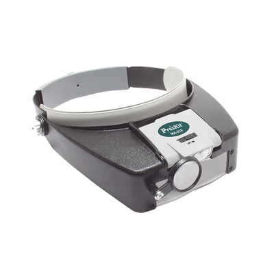 Lampara LED en correa frontal con lentes de aumento 1.8X  2.6X y 5.8X.