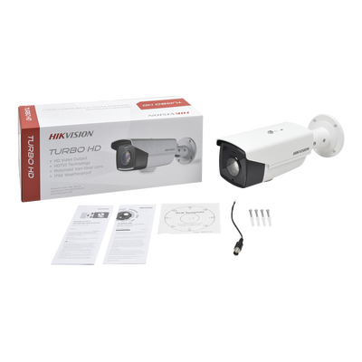 Bala TURBOHD 2 Megapixel (1080p) / Lente Mot. 5 a 50 mm / CLIMAS EXTREMOS / 110 mts IR EXIR / Exterior IP66 / WDR 120 dB / 24 VCA