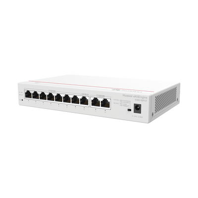 HUAWEI eKit - Router Multi-Servicio / 2 puerto 10/100/1000 Mbps(WAN) / 1 puerto 10/100/1000 Mbps(WAN/LAN) PoE / 7 puertos 10/100/1000 Mbps(LAN) PoE / 124W / Rendimiento 2 Gbps / Controla hasta 64 APs / Hasta 250 Clientes / Administración Nube Grati
