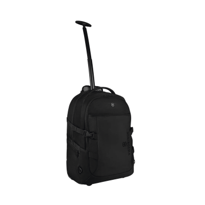 Mochila VX Sport EVO con Ruedas  Mango Telescópico y Correas al Hombro. Fabricada en Poliéster Negro repelente al Agua. Backpack on Wheels.
