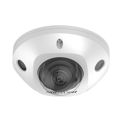 Mini Domo IP 4 Megapixel / Lente 2.8 mm / 30mts IR EXIR / Micrófono Integrado / Exterior IP67 / IK08 / PoE / DARKFIGHTER / Alarmas y Audio I/O / ONVIF / Micro SD / 4 Analíticos: AcuSense  Deteccion Facial  Conteo de Personas por Cruce y Zona