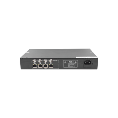 Kit de 4 canales de para transmisión de ALIMENTACION ( de 36 Vcc a 12Vcc )  y VIDEO (HD-TVI) a distancias de hasta 250 mts.