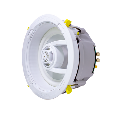 Ghost series  altavoz de 3 vías de plafón 9in  diseño trugrip  sin herramientas  woofer de polipropileno blanco  150w 8ohms