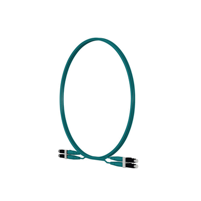Jumper de Fibra Optica Multimodo 50/125 OM4  LC-LC Duplex  LSZH  Color Aqua  2 Metros