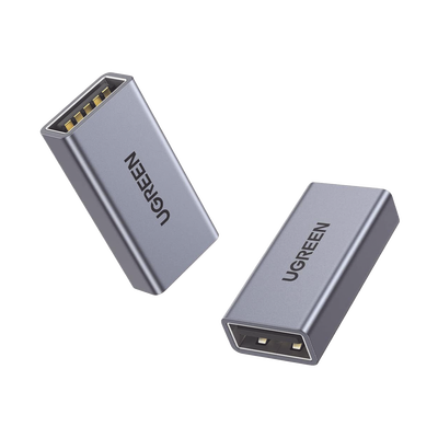 Adaptador USB-A hembra a USB-A hembra / USB 3.0 / Velocidades de Transferencia de Datos de hasta 5 Gbps / Carcasa de Aluminio / Compacto y Portátil / Plug & Play / Compatible con versiones anteriores de USB.