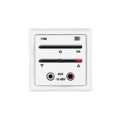 Módulo De Entrada Para Señal De Audio Auxiliar Con Encendido/Apagado Y Regulación De Volume  Color Blanco