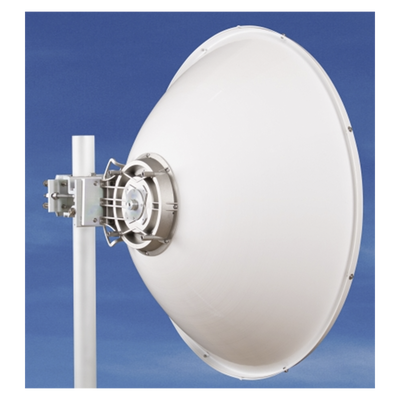 Antena direccional Alto Rendimiento / Parábola profunda para mayor aislamiento al ruido /4 ft / Guía de onda  para radio B5x y C5x / Ganancia de 35 dBi / Soporte de acero inoxidable / Polaridad en 90 ° y 45 ° / Incluye montaje.