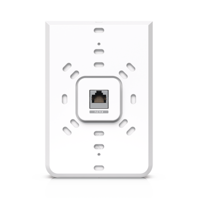 Access Point UniFi U6 In Wall/Montaje p/pared  WIFI 6 2.4 Y 5 Ghz  hasta 5.3 Gbps  1 pto PoE In  4 ptos secundarios (1 PoE Out)