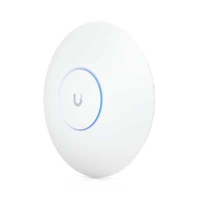 Punto de Acceso UniFi WiFi 6E Enterprise  alta densidad  hasta 600 usuarios  Mu-MIMO 4x4  bandas 2.4/5/6 Ghz  (1) puerto RJ45 2.5G (POE+ no incluido)
