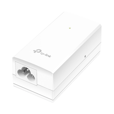Inyector PoE Pasivo de 48V (18 Watts) / 2 puerto 10/100/1000 Mbps / Plug and Play / Montaje en Pared
