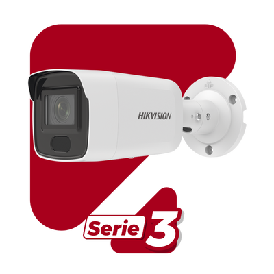Bala IP 8 Megapixel / Lente 2.8 mm / 40 mts IR / Exterior IP67 / PoE / DARKFIGHTER / Alarmas y Audio I/O / ONVIF / Micro SD / 4 Analíticos: AcuSense  Deteccion Facial  Conteo de Personas por Cruce y Zona