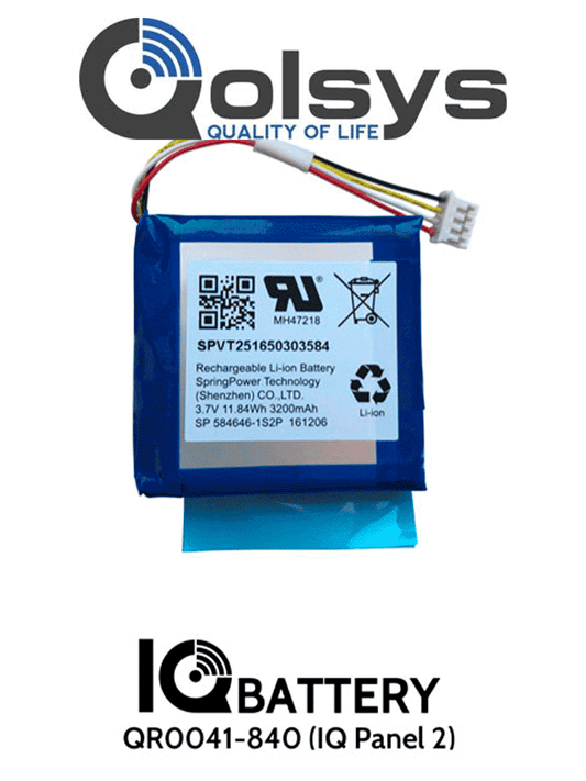 QOLSYS IQ PANEL 2 BATTERY - Batería de repuesto para panel Qolsys IQPanel2 / IQPanel2+