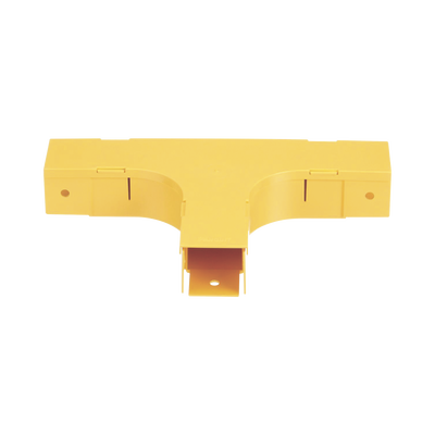 Accesorio en T Horizontal  Con Ángulos a 90º  Para Canaletas FiberRunner™ 2X2  Color Amarillo