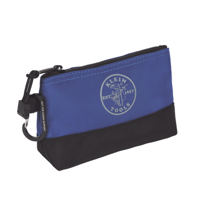 KIT 5 Bolsos Ultra Resistentes para Herramientas con Base y cierre Zipper  Colores: gris claro  amarillo  naranja  azul  gris oscuro. Todos con Mosquetones de Aluminio.