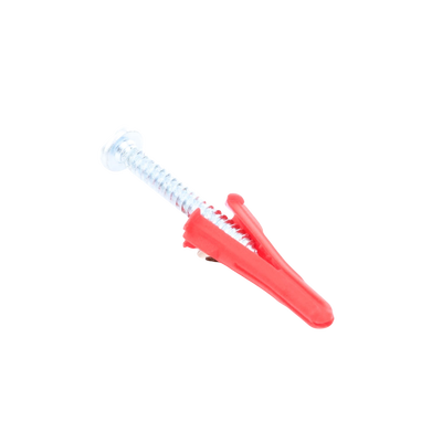 Paquete Con 10 Taquetes Rojos de 1/4" y 10 tornillos 10 x 1 1/2" (4.82 x 38 mm) (1103-05002)
