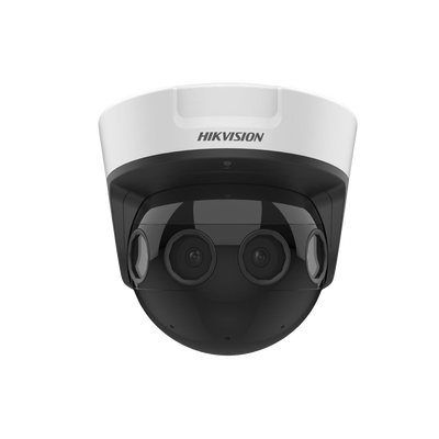 PanoVu Series / Vista Panorámica 180° / 8 Megapixel en Total / 4 Lentes 2.8 mm (2 Megapixel) / 20 mts IR EXIR / Exterior IP67 / IK10 / 12 Vcc / PoE+ / MicroSD