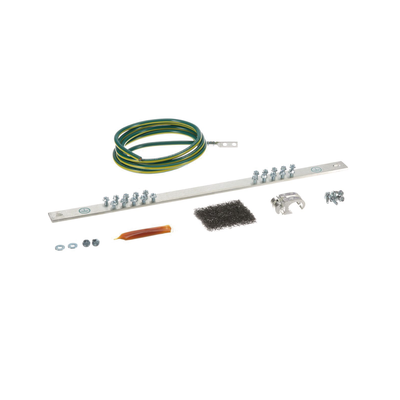 Kit de Puesta a Tierra con Jumper 6 AWG RGREJ696Y y Barra de Conexiones de 20 Orificios RGRB19U  para Rack de 19in